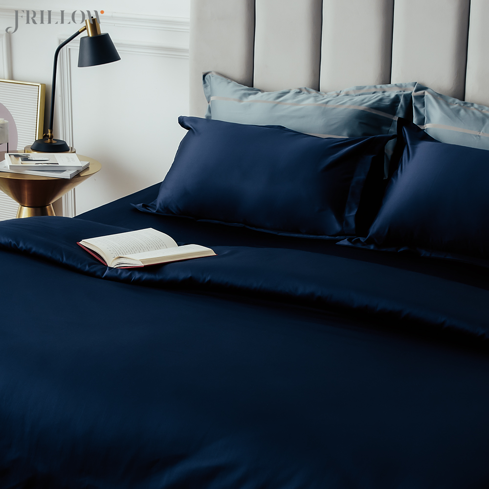 ชุดปลอกผ้านวม 70X90 นิ้ว FRILLOW 800TC COTTON SILK – สี NAVY BLUE  คอลเลคชั่น PRESTIGE_7